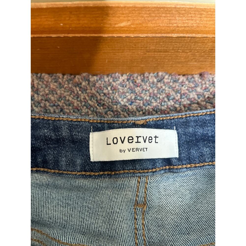 Lovervet By Vervet Dark Wash Distressed Jeans Size 25 - Picture 5 of 6